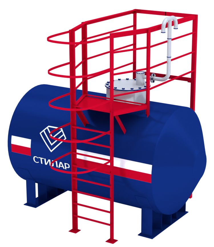 Горизонтальный резервуар РГСН для битума 20 м³ от завода-производителя